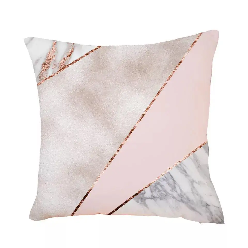 Простая Геометрическая розовая серая клетчатая полосатая наволочка ins Подростковая сетевая розовая диванная подушка знаменитостей - Цвет: 13