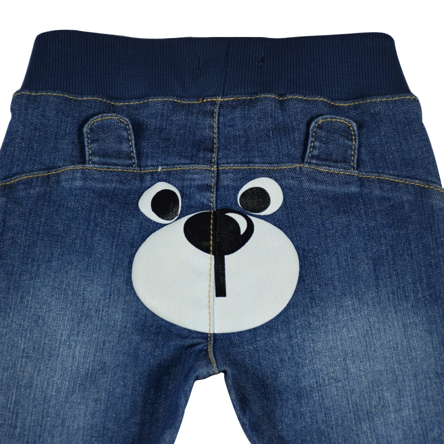 Детские джинсы для маленьких мальчиков и девочек с рисунком из мультфильмов