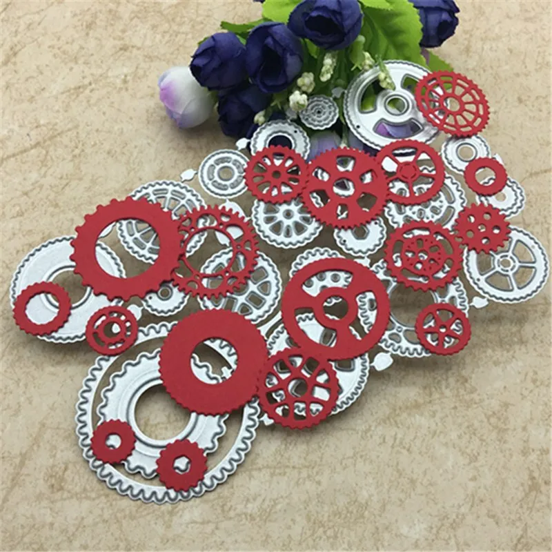 Gear Set Metal Steel Embossing Cutting Dies Craft Scrapbooking DIY Card Making Photo Decoration | Дом и сад