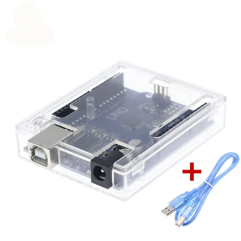 UNO With Csae set Cuiisw 1 шт. UNO R3 UNO R3 CH340G+ MEGA328P Чип 16 МГц для Arduino UNO R3 макетная плата+ USB кабель - Цвет: UNO With Csae set