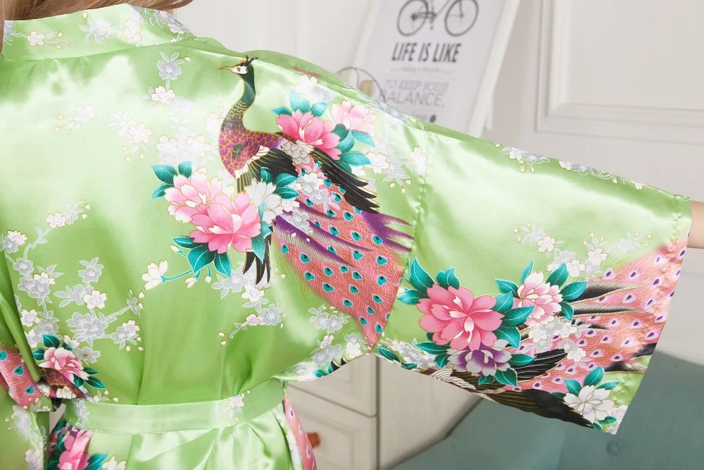 Женский банный халат T13 короткий с цветочным рисунком | Женская одежда