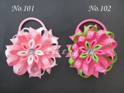 20 шт. милое красивое стильное С-Птичье гнездо бант для волос эластичный 158