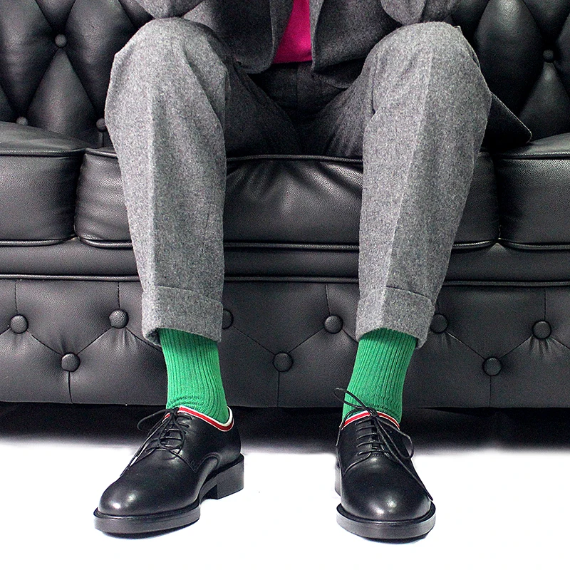 Туфли дерби из бычьей кожи плоская подошва кружевные деловые большие размеры