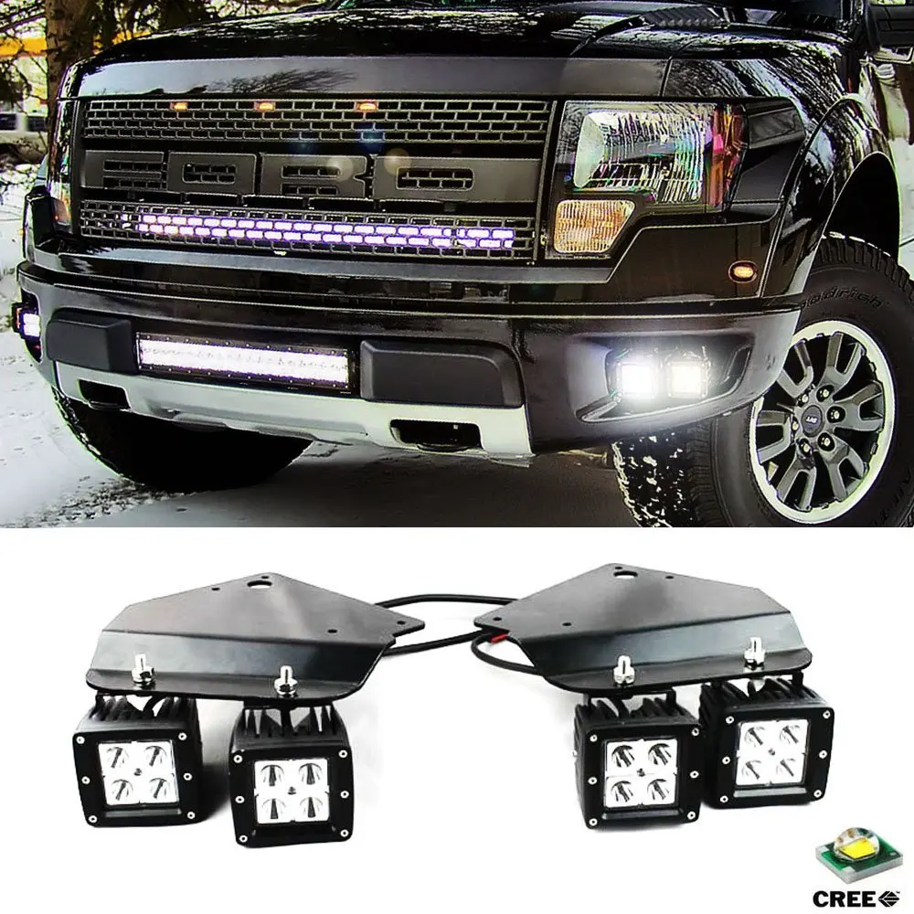 4X высокое Мощность светодиодный туман светильник с держать Подставка Кронштейн