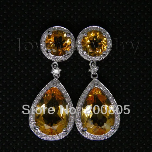 Серьги LOVERJEWELRY в винтажном стиле Изящные Ювелирные украшения из белого золота 19