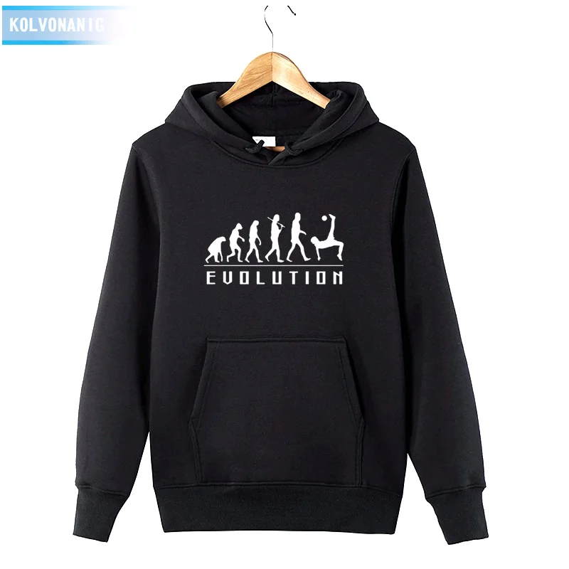 

Human Evolution Footballer Bicycle Kick Funny Printed Sweatshirt Men's Sportswear 2018 Winter Streetwear Cotton Pullover Hoodies