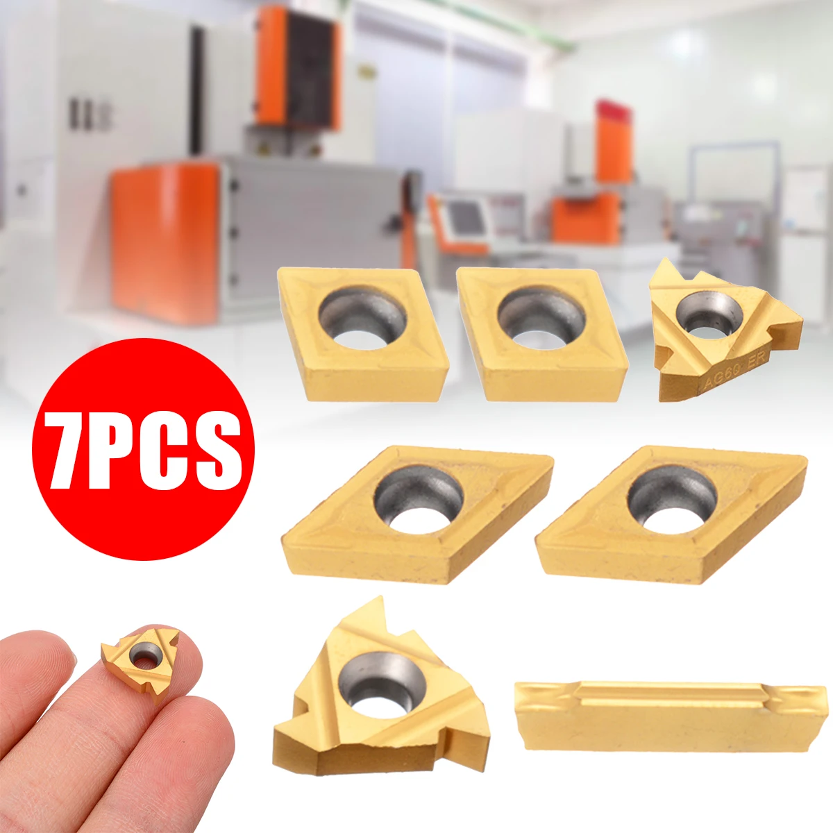 7 шт./компл. CCMT060204 11IR 16ER MGMN200 DCMT070204 твердосплавные вставки для внутренней обточки