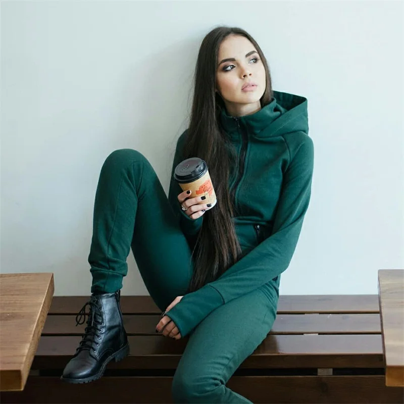 Новинка осени 2018 Женский Спортивный Повседневный Облегающий комбинезон в