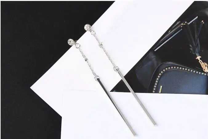Простой eleglant бар супер длинные Серьги для Для женщин Модные украшения Bijoux Femme