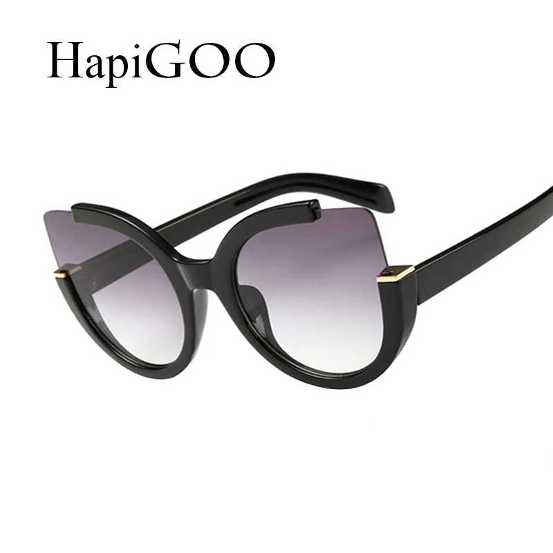 HapiGoo Новая мода кошачий глаз солнцезащитные очки для женщин брендовая