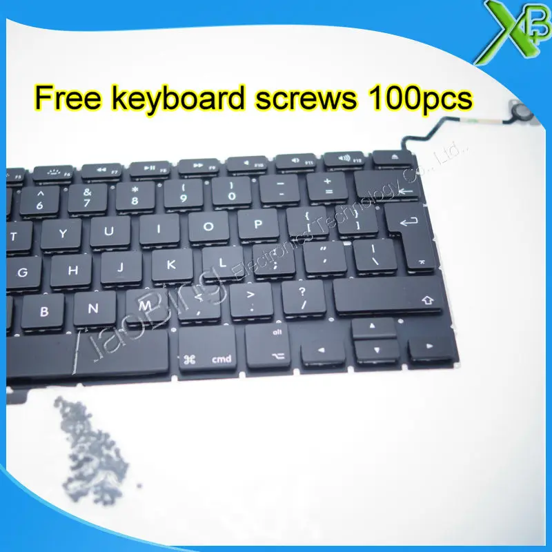 Совершенно новая клавиатура Великобритании + 100 шт Винты клавиатуры для MacBook Pro 17 1