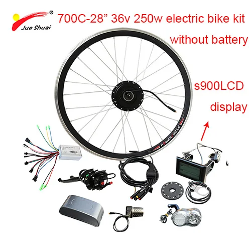 700C 250w S900LCD 36 в 250 Вт Электрический велосипед комплект без батареи Электрический мотор колеса 36 В Ebike комплект для горного велосипеда MTB комплект для переоборудования электрического велосипеда - Цвет: 700C 250w S900LCD