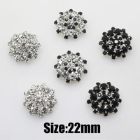 10pcslot 22mm silver metal buttons diamante rhinestone button diy for wedding decoratio sewing clothing buttons