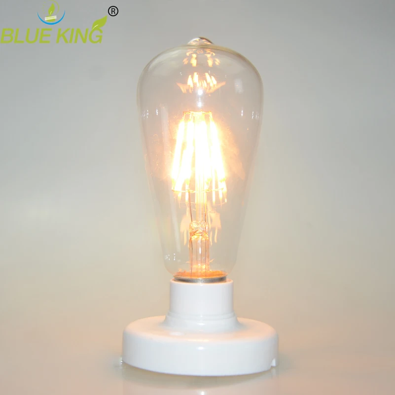 Нити ST64 2/4/8 Вт Винтаж edison LED Bubble Лампочки Ретро Свет soure 110 В 220 E27/E26 предупредить