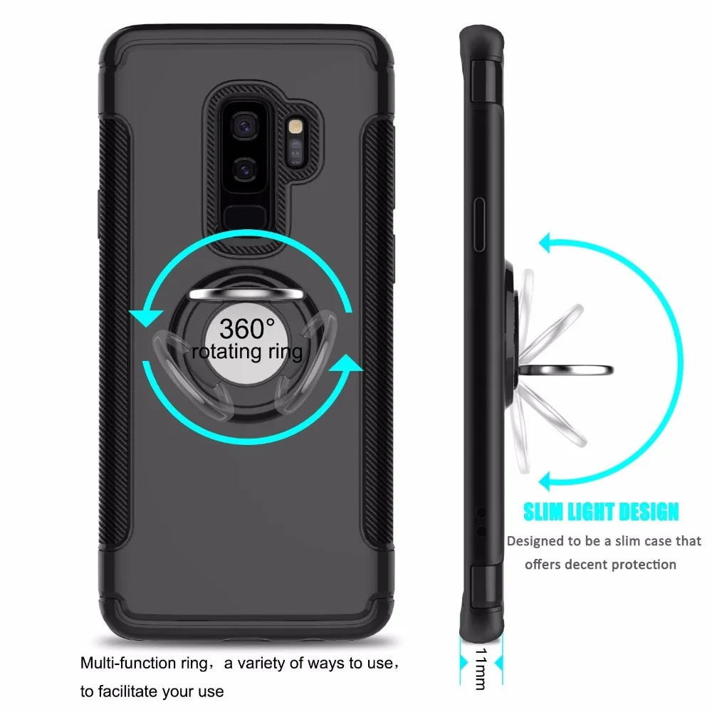 Чехол для Samsung Galaxy S9 Plus автомобильный держатель подставка магнитный кронштейн на