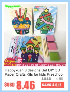 Happyxuan 12 шт./кор. DIY ремесло Наборы для детей Бумага чашка креативные игрушки, девчачья детсадовская дошкольного образования материалов