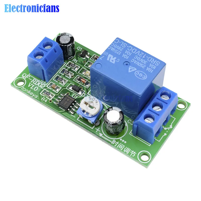 NE555 DC 12V переключатель таймера задержки проводимости Регулируемый Модуль реле