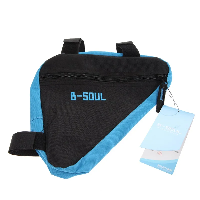 Синий Triangle Bike Bag Front Tube Frame Cycling Bicycle Bags Waterproof MTB Road Pouch Holder Saddle Bicicleta Bike Accessories - Цвет: Синий