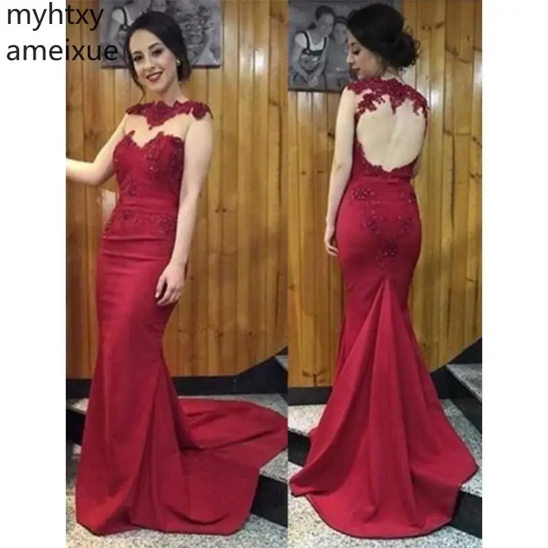 2019 сексуальные платья русалки вечерняя одежда отвесное декольте без рукавов