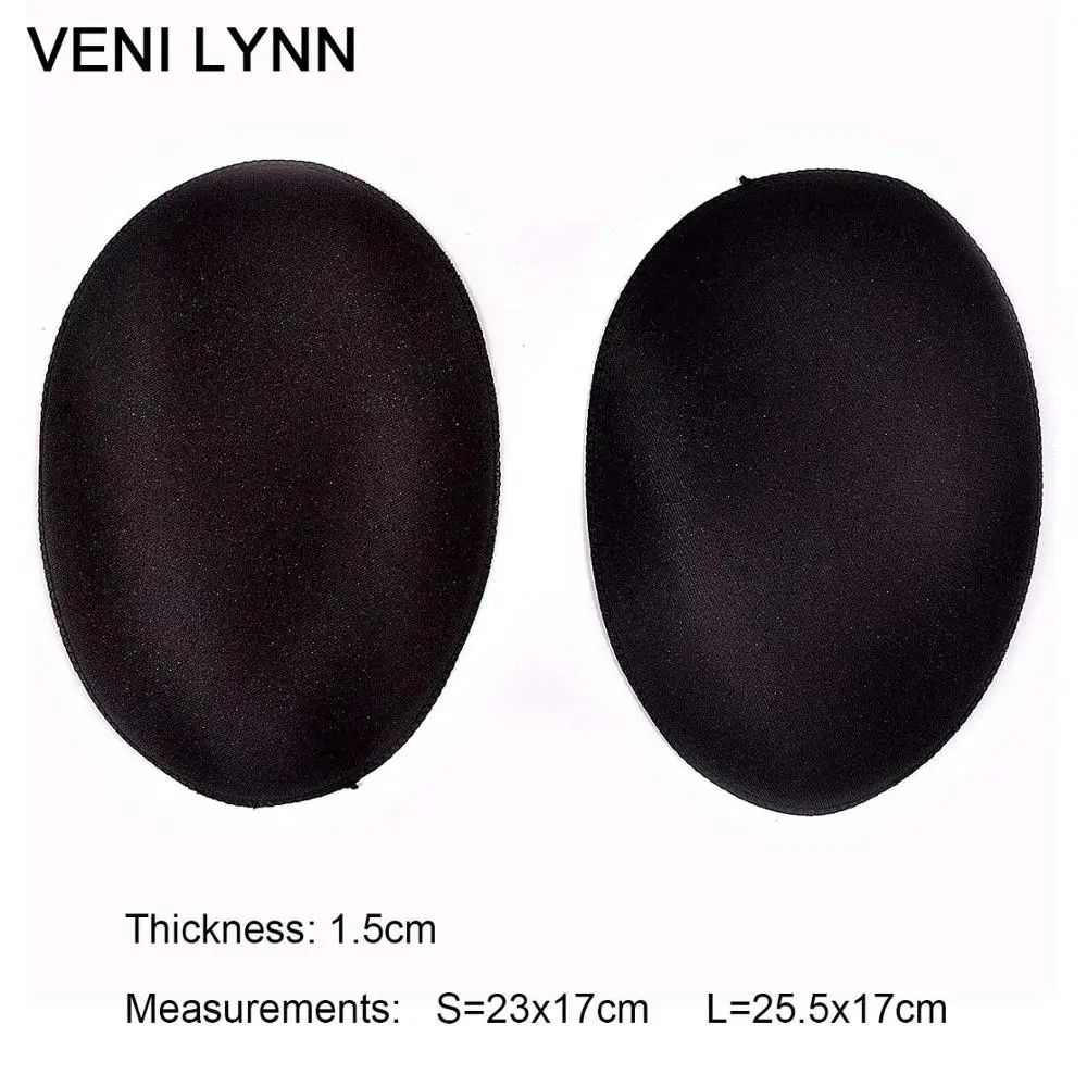 Oval Black VENI LYNN 1,5 см Толстая овальная форма губка Мягкие Ягодицы фижмы поддельные s и накладки на ягодицы пена для трусиков нижнее белье - Цвет: Oval Black