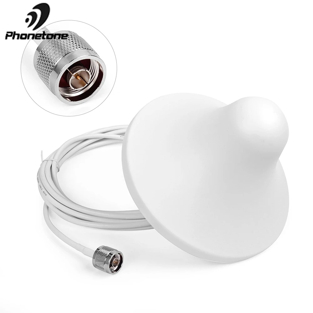 Антенна 5dBi GSM/CDMA/3G 800 2500 МГц внутренняя потолочная антенна с разъемом N Male и кабелем