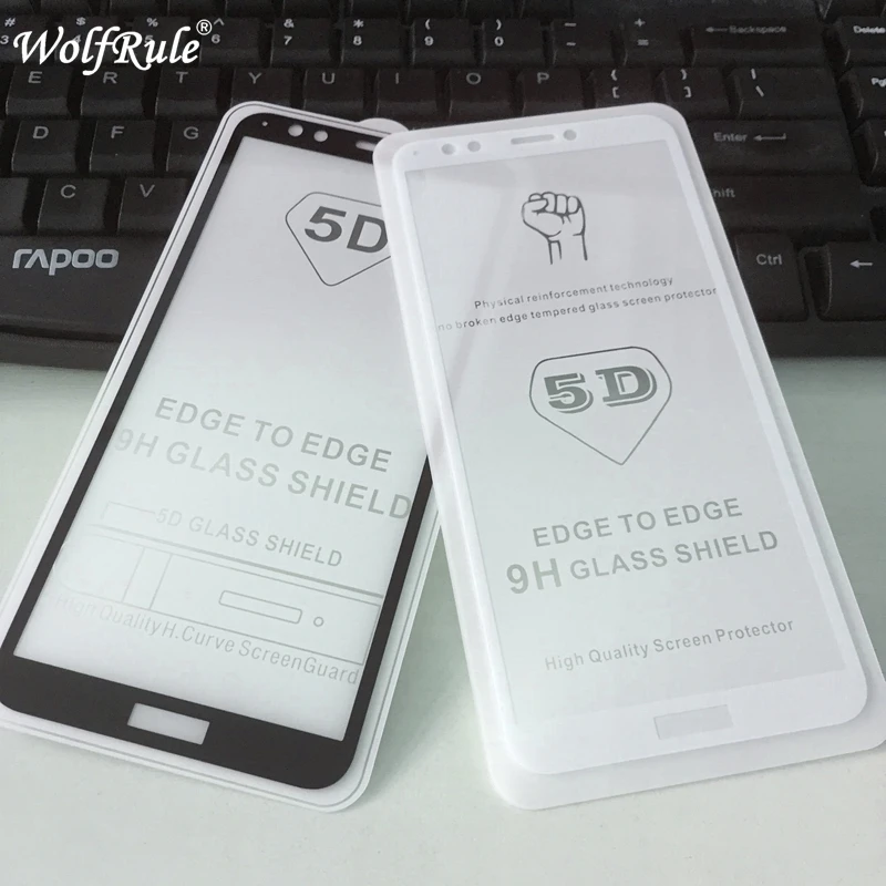 5D полное клейкое покрытие закаленное стекло Huawei Honor 7C Pro Защитная пленка для