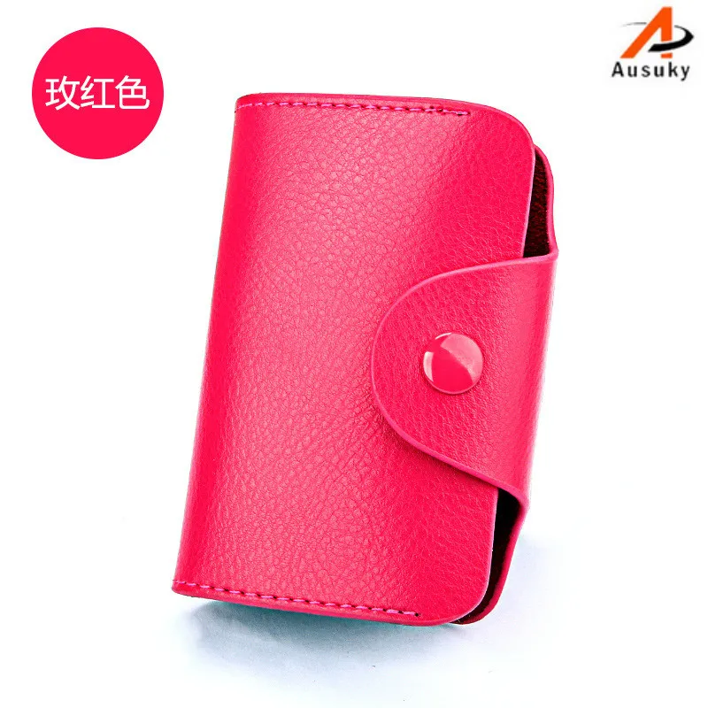 Модный кошелек из натуральной кожи для мужчин и женщин кредитница с кармашком