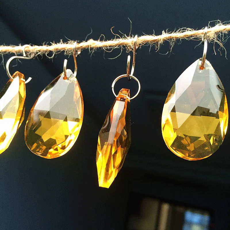 Хрустальные Граненые осветительные детали высшего качества 38 мм 60 шт./лот