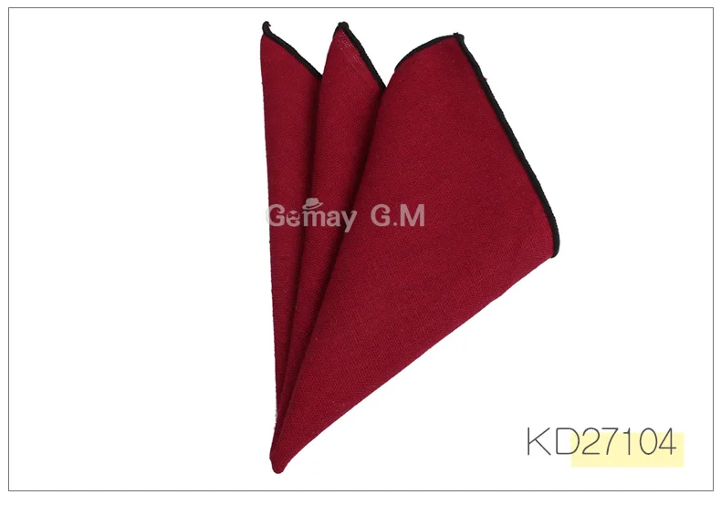 KD27104 Модные однотонные льняные карманные квадратные костюмы носовые платки ярких цветов Повседневный костюм квадратный платок полотенца вечерние шарфы - Цвет: KD27104