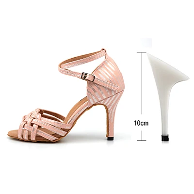 Pink 10cm SHOYDANC/женская Танцевальная бальная туфля для танго; женская обувь на каблуке; женская обувь для латиноамериканских танцев; четыре цвета - Цвет: Pink 10cm