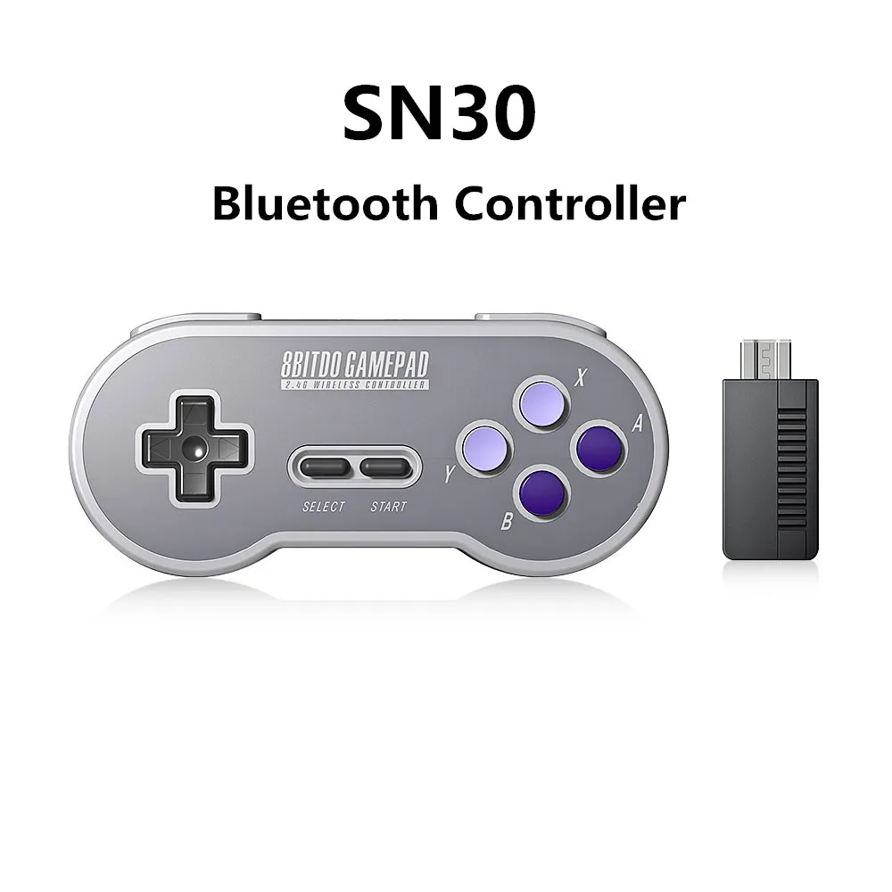 SN30 8bitdo SF30 SN30 2,4G Беспроводной геймпад Ретро пульт управления для SNES Classic Edition с 2,4G приемник USB-C Беспроводной геймпада - Цвет: SN30