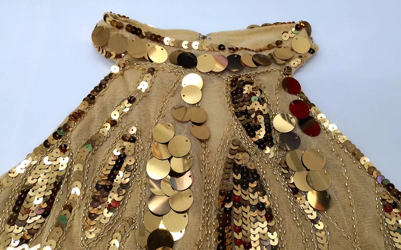 Stunning Women Beaded Sequin Tank Top Sexy Halter Sleeveless Cold Shoulder Short Vest with Appliques Festival Raves Clubwear | Женская