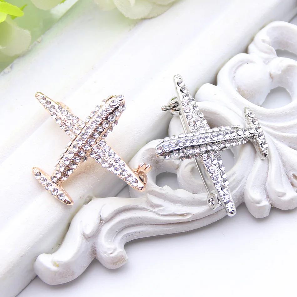 Новинка модная женская брошь в виде самолета значок с логотипом стюардессы