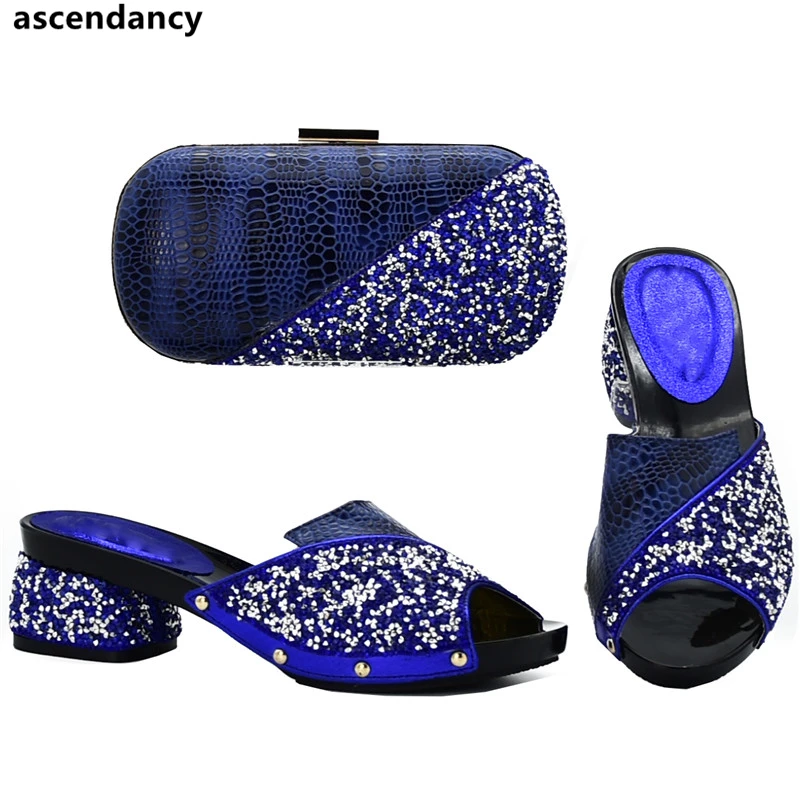 Новое поступление Итальянский комплект из туфель и сумочки для свадьбы в