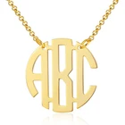 Ожерелье с монограммой и именем на заказ, бижутерия из нержавеющей стали