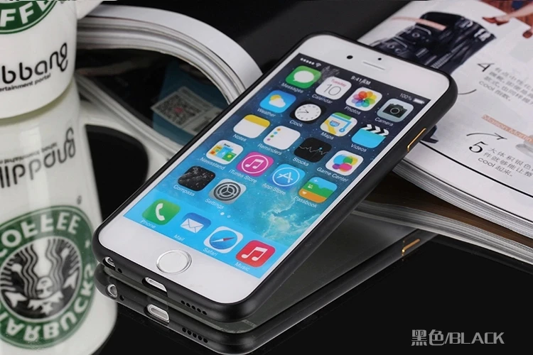 Черный Ультратонкий алюминиевый металлический бампер для iphone X, 6, 6 S, 7, 8 Plus, чехол, защитная рамка для iphone X, чехол, металлический бампер - Цвет: Черный
