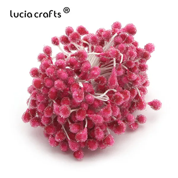 Rose Red Lucia crafts 5 мм разноцветные варианты стеклянные цветочные тычинки для цветов украшения торта diy пестик тычинка 70 шт./лот D0601 - Цвет: Rose Red
