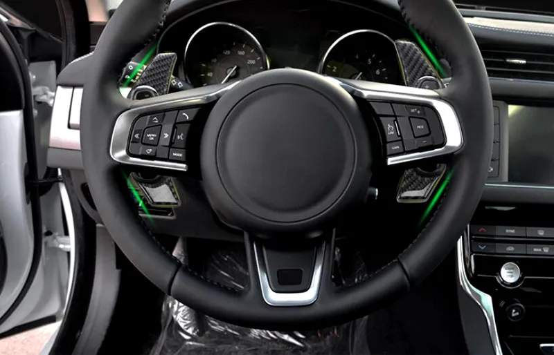 Углерода Волокно рулевое колесо весло Shifter расширение для Jaguar XF x250 x260 2009