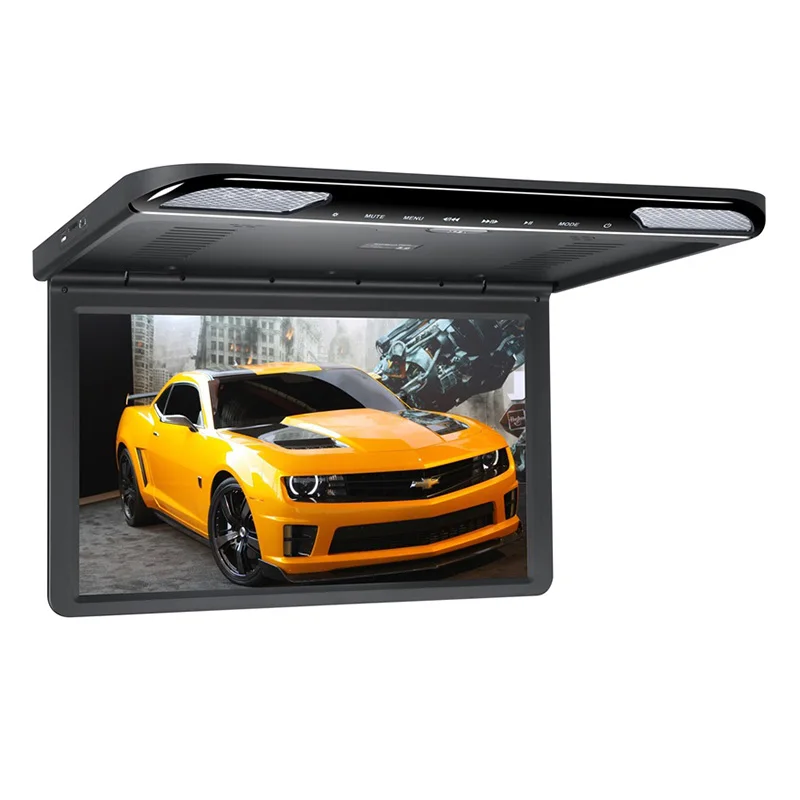 Black no headphone Cemicen 15,6 дюймов HDMI 1920x1080 FULL HD Автомобильный потолочный откидной ТВ цифровой экранный монитор MP5 медиа плеер с USB/SD/IR/FM/Динамик - Цвет: Black no headphone