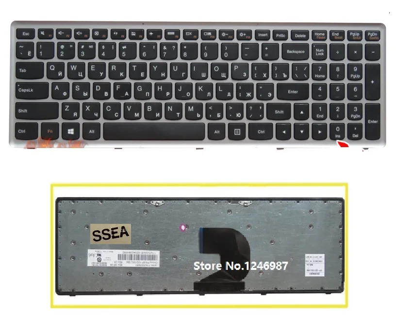 Новая русская клавиатура SSEA черная для ноутбука Lenovo Ideapad Z500 Z500A Z500G P500 с