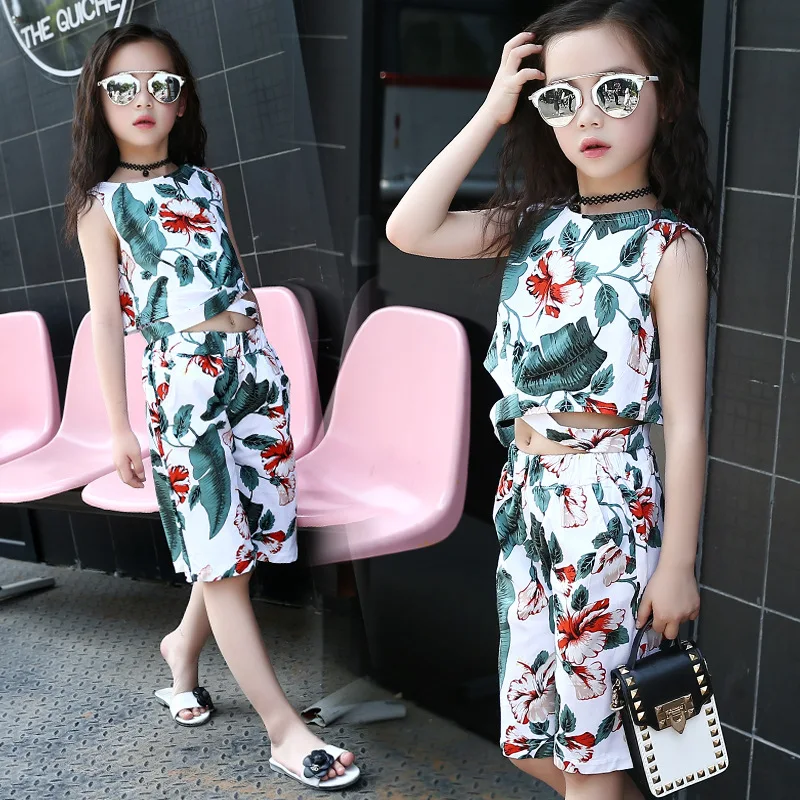 XZKAMI/детская одежда для девочек комплекты летней одежды детей модные топы