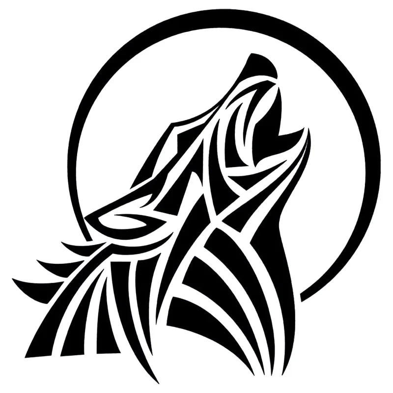 14 2*14 5 см Племенной Волк классический стайлинга автомобилей наклейки личность