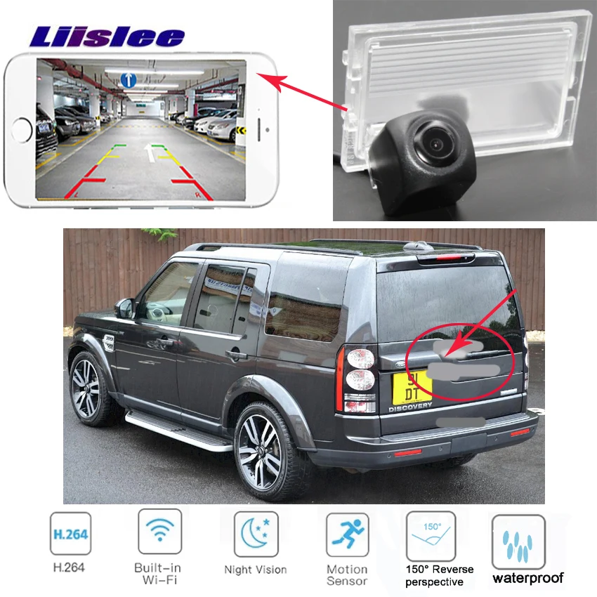 LiisLee Автомобильная беспроводная камера заднего вида для Land Rover Discovery 3 Discovery 4 LR2 LR3 Range Rover Sport камера заднего вида