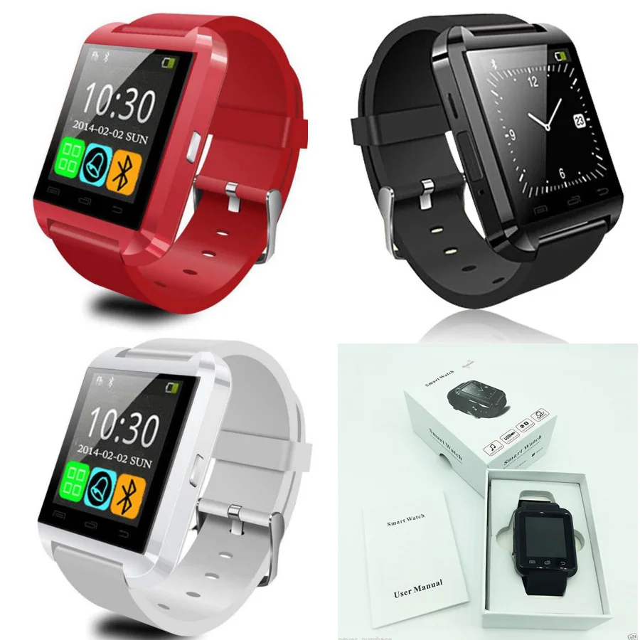 10 шт. DZ09 GT08 U8 smart watch телефон Коврики Bluetooth Смарт часы с шагомером камера MTK6260 с розничной коробкой, подарок на Рождество, DHL