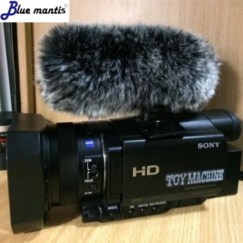 For Sony Deat cat  high quanlity outdoor artifical fur wind microphone cover muff windscreen shield for Sony GZ 1