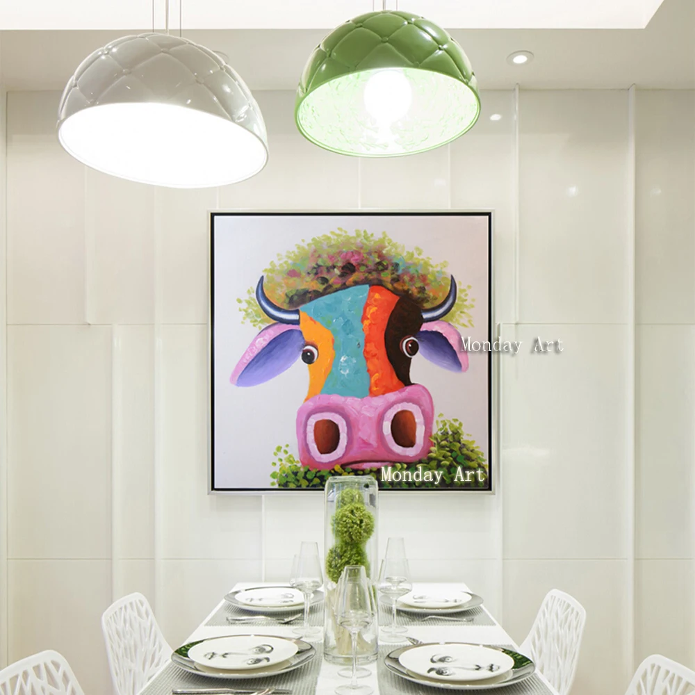 Ручная роспись абстрактные животные картина маслом на холсте работа настенная