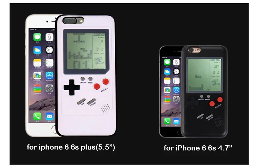 Новинка Tetris Gameboy чехол для iPhone 6 6S Plus чехол с мягкими краями забавная игровая консоль задняя крышка для iPhone X 7 8 Plus чехол s