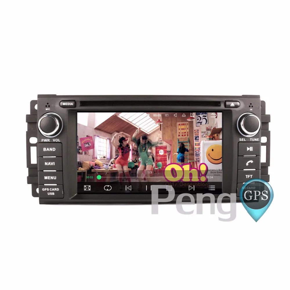 Автомагнитола 2 Din для Jeep COMMANDER WRANGLER 2007 2013 Восьмиядерный CD DVD плеер стерео Android 8 0 GPS