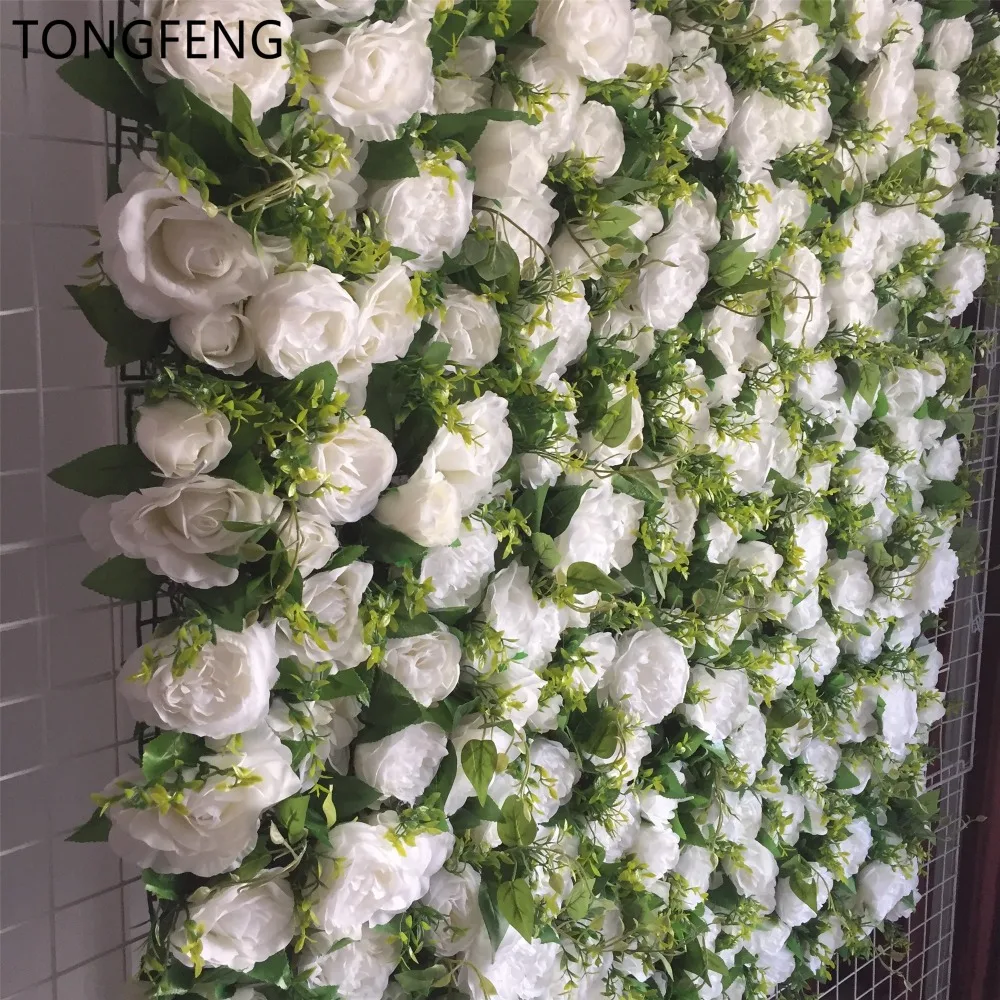TONGFENG 8 шт./лот белый свадебный 3D цветок настенный бегунок Свадебная искусственная