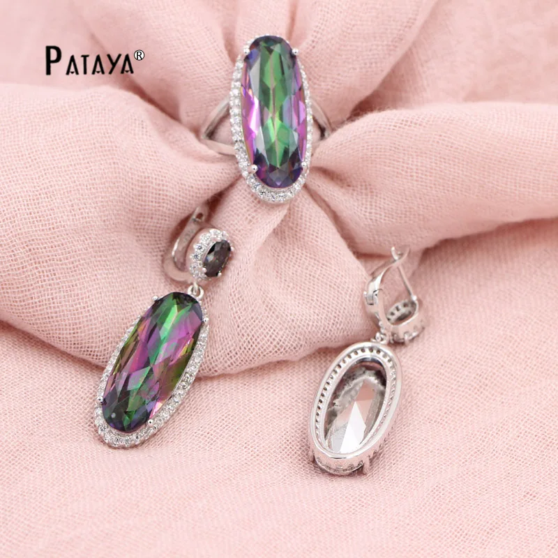 PATAYA африканские бриллианты настоящие белые золотые розовые красные Овальные